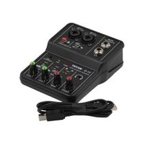 Mesa De Som Gravação Profissional Interface De Audio Mixer Teyun Q-12