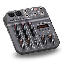 Mesa de Som Interface 4 Canais Bluetooth USB Voik VMX04 Fone Mesa de Som Interface 4 Canais Bluetooth USB Voik VMX04 Fone