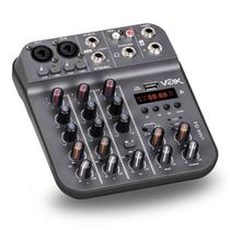 Mesa de Som Interface 4 Canais Bluetooth USB Voik VMX04 Mesa de Som Interface 4 Canais Bluetooth USB Voik VMX04