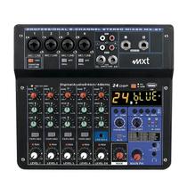 Mesa de Som Interface 6 canais MXT MXT6T Usb 24 efeitos
