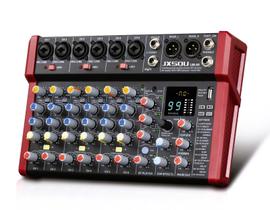 Mesa de Som JXSOU UM-68 de 10 Canais com 99 Efeitos DSP e Phantom 48V Mesa de Som JXSOU UM-68 de 10 Canais com 99 Efeitos DSP e Phantom 48V