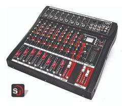 Mesa De Som Lelong 711 Bluetooth Usb Mixer Mp3 Digital 8 Canais