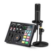 Mesa De Som Maonocaster Au-am100k1 + Microfone Condensador Mesa De Som Maonocaster Au-am100k1 + Microfone Condensador