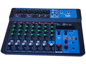 Mesa de som mixer console 8 canais phantom profissional - TEMTEC