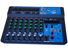 Mesa de som mixer console 8 canais phantom profissional
