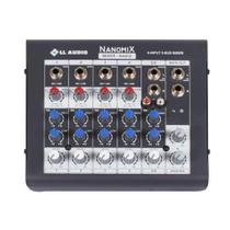 Mesa de Som Mixer Nanomix LL Audio NA602 6 canais C/PC Sound Mesa de Som Mixer Nanomix LL Audio NA602 6 canais C/PC Sound