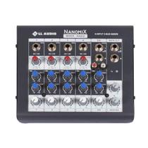 Mesa de Som Mixer Nanomix LL Audio NA602 6 canais C/PC Sound