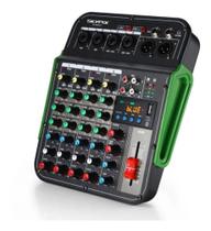 Mesa De Som Mixer SKMG6BT 4 Canais Interface De Áudio Usb/BT - Skypix