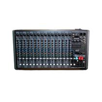 Mesa de som mxt 17 canais usb 2 aux mx solo2ux17