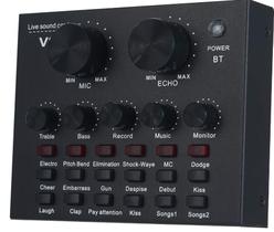 Mesa de Som Placa de Som V8 mixagem podcast estúdio áudio gravação