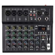 Mesa de Som Profissional 4 Canais USB-C Bluetooth DSP +48V Phantom Power P/ Podcast, Estúdio e Lives