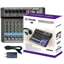 Mesa De Som Profissional A8 Áudio Usb Smart Conjunto Interface Externa 8 Canais