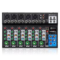 Mesa De Som Profissional Vedo AF7 7 Canais Phantom 48v Com Bluetooth Typec Usb