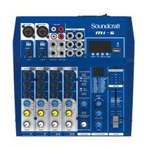 Mesa de Som Soundcraft MI-6 Analógico com 6 Canais