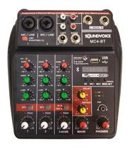Mesa De Som Soundvoice Mc4bt Usb E Gravação