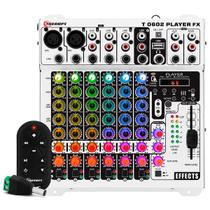 Mesa De Som Taramps T0602 Player Fx Multicolor 6 Canais Com Led RGB Bluetooth USB FM Rca P10