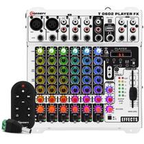 Mesa de som Taramps T0602 Player FX RGB 6 Canais Automotiva Controle Remoto 12V Mesa de som Taramps T0602 Player FX RGB 6 Canais Automotiva Controle Remoto 12V