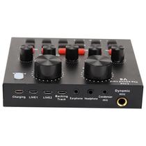 Mesa De Som V8 Áudio Usb Smart Conjunto Interface Externa De Áudio Usb Mixer Bluetooth Celular Ios e Android