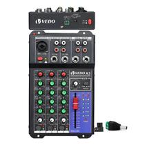 Mesa De Som Vedo A3 12v 3 Canais Equalizador Mixer 4 bandas Som Automotivo Portátil Mesa De Som Vedo A3 12v 3 Canais Equalizador Mixer 4 bandas Som Automotivo Portátil