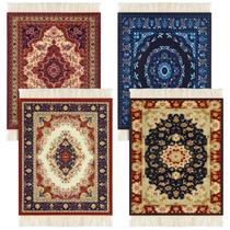 Mesa de tapete Coasters Tatuo de 4 peças de tecido de design oriental