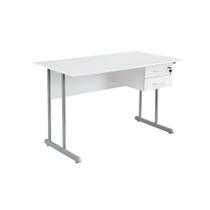 Mesa de Trabalho c/ 2 gavetas 1500x600mm Branco/cinza Mdf 15mm Mesa de Trabalho c/ 2 gavetas 1500x600mm Branco/cinza Mdf 15mm