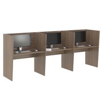 Mesa De Trabalho Call Center 3 Lugares Tripla Fechada