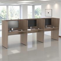 Mesa De Trabalho Call Center 3 Lugares Tripla Fechada Mesa De Trabalho Call Center 3 Lugares Tripla Fechada