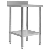 Mesa de trabalho de cozinha VidaXL Commercial em aço inoxidável 60x60x93cm Mesa de trabalho de cozinha VidaXL Commercial em aço inoxidável 60x60x93cm