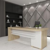 Mesa de Trabalho Glasgow Carvalho Branco