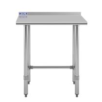 Mesa de trabalho Hally Open Base em aço inoxidável 60x75cm com backplash Mesa de trabalho Hally Open Base em aço inoxidável 60x75cm com backplash