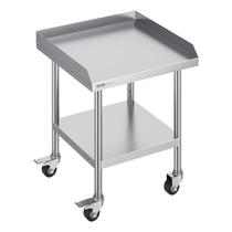 Mesa de trabalho VEVOR em aço inoxidável 60x60x76cm com rodas