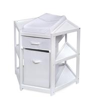 Mesa de troca de fraldas Badger Basket com canto de fralda branco