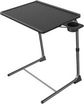 Mesa de TV HUANUO com altura ajustável e ângulo de inclinação preta Mesa de TV HUANUO com altura ajustável e ângulo de inclinação preta