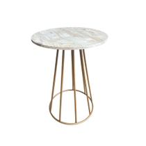 Mesa Decorativa Cônica GG Dourada Tampo Pinus Mesa Decorativa Cônica GG Dourada Tampo Pinus