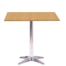 Mesa Delta em Alumínio 75 cm (Alt) Base em X Tampo MDP Quadrado 80 cm (Larg) x 2,50 cm (Alt) Samba