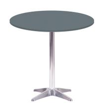 Mesa Delta em Alumínio 75 cm (Alt) Base em X Tampo MDP Redondo 60 cm (Larg) x 2,50 cm (Alt) Grafito Mesa Delta em Alumínio 75 cm (Alt) Base em X Tampo MDP Redondo 60 cm (Larg) x 2,50 cm (Alt) Grafito