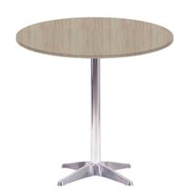 Mesa Delta em Alumínio 75 cm (Alt) Base em X Tampo MDP Redondo 80 cm (Larg) x 2,50 cm (Alt) CasaBlan