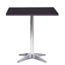 Mesa Delta em Alumínio 75 cm (Altura) com Tampo em MDP Quadrado 80 cm Preto