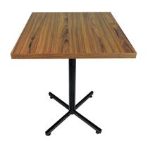 Mesa design industrial tampo amadeirado escuro 60x60 p/ restaurante Mesa design industrial tampo amadeirado escuro 60x60 p/ restaurante