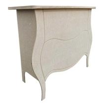 Mesa Desmontável Bombe 2 Gav. Mdf Cru - Mesa P/ Confeitaria