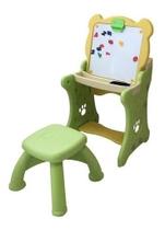 Mesa didática infantil 2em1 c lousa magnética canetas verde Mesa didática infantil 2em1 c lousa magnética canetas verde
