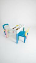Mesa Didática Infantil com 2 Cadeiras Coloridas