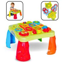 Mesa Didática Infantil Criativa Mesinha Bebê Colorida e Som Mesinha de Atividades Educativa Bebê