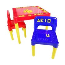 Mesa Didática Infantil Menina Menino 2 Cadeirinhas e joguinho de Palavras Mesa Didática Infantil Menina Menino 2 Cadeirinhas e joguinho de Palavras