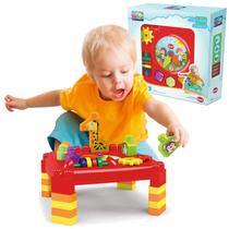 Mesa Didatica Infantil Mesinha Atividades Blocos de Montar