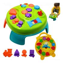 Mesa Didática Infantil Relógio Educativo Menino Menina Bebe