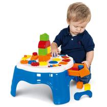 Mesa Didática Interativa Azul Play Time Para Bebê Brinquedo