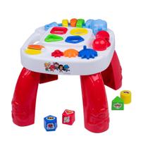 Mesa didática vermelha play time brinquedo atividades pedagógica educativa criativa Cotiplas