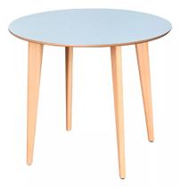 Mesa Dina Redonda De 80CM Na Cor Branca
