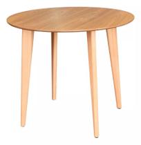 Mesa Dina Redonda De 80CM Na Cor Freijó